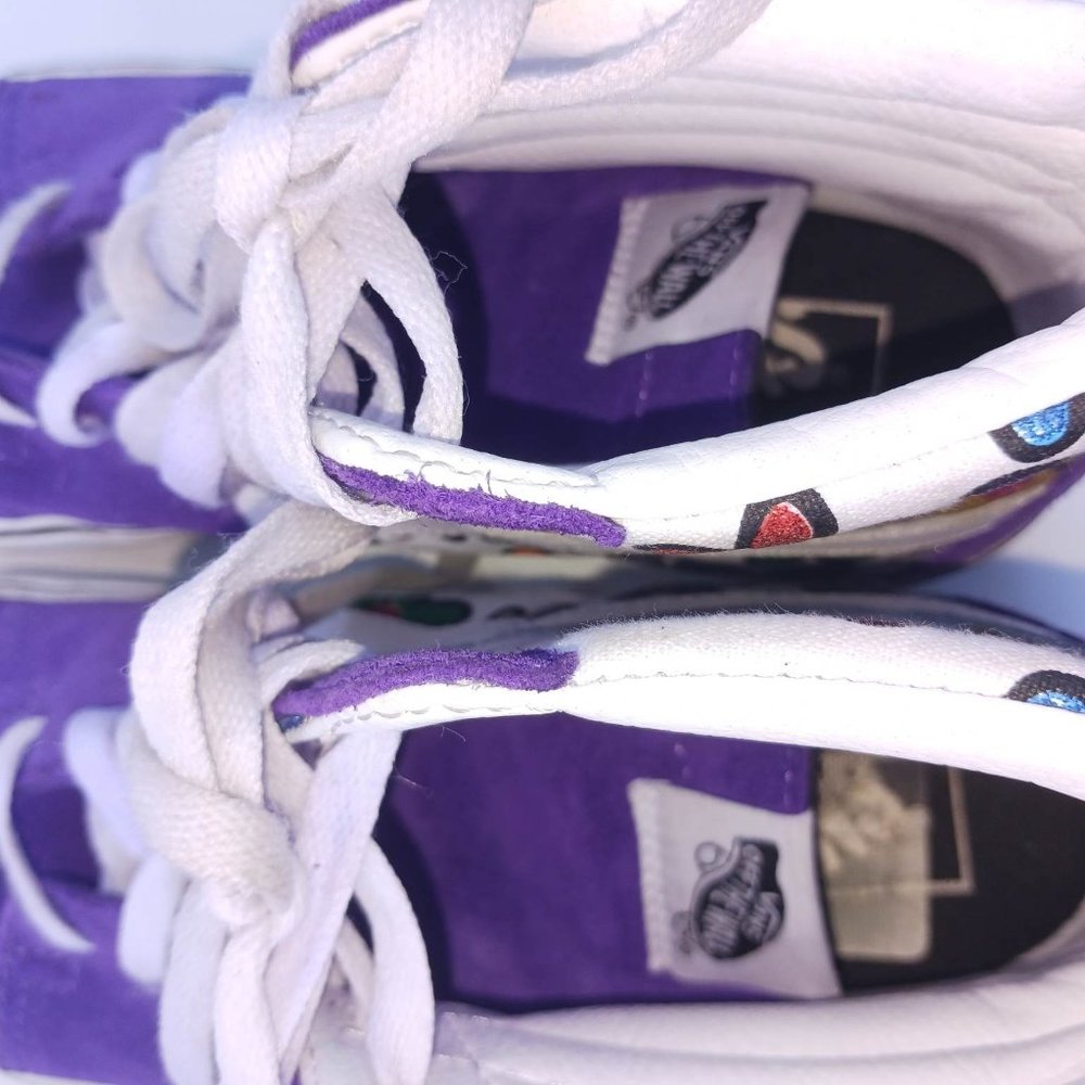Vans Mens 7.5 Women's Size 9 Purple Rose Skater Board laced Shoes - Picture 6 of 11